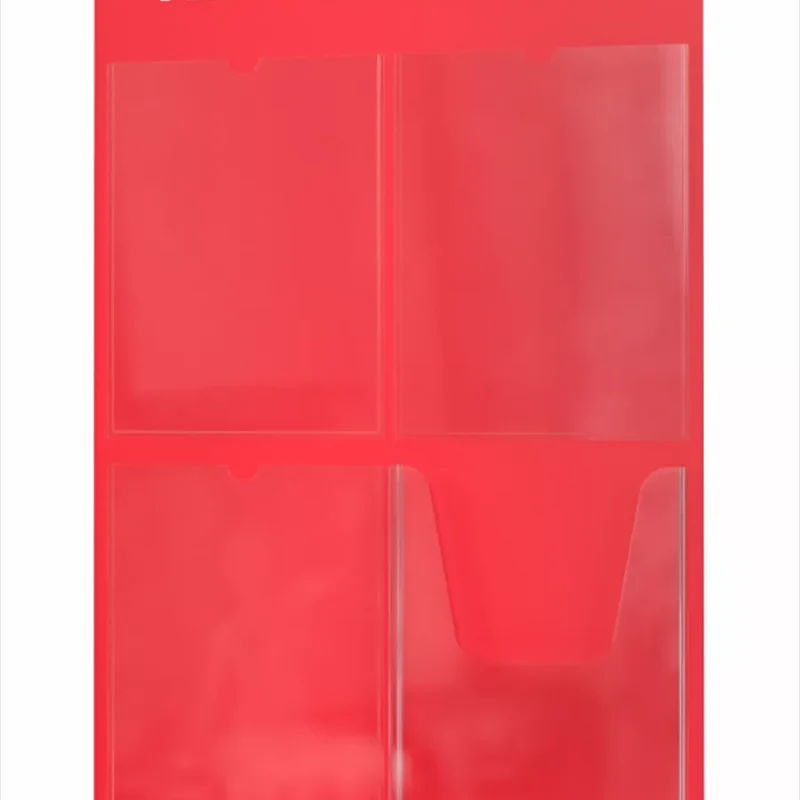 Стенд информационный красный с одним объёмным карманом формата А4 — изображение 2