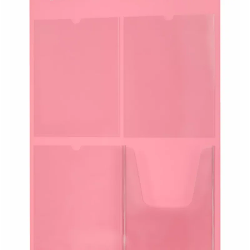 Стенд информационный розовый с одним объёмным карманом формата А4 — изображение 2