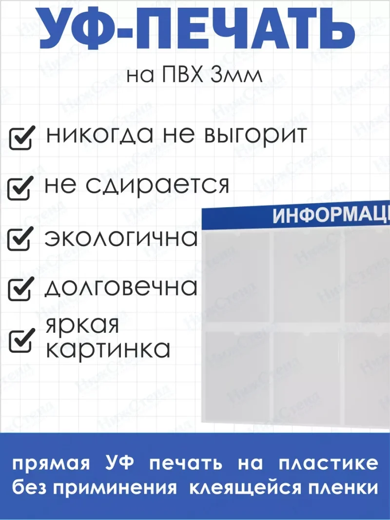 Стенд Информация для офиса и организаций на стену Нижстенд — изображение 4
