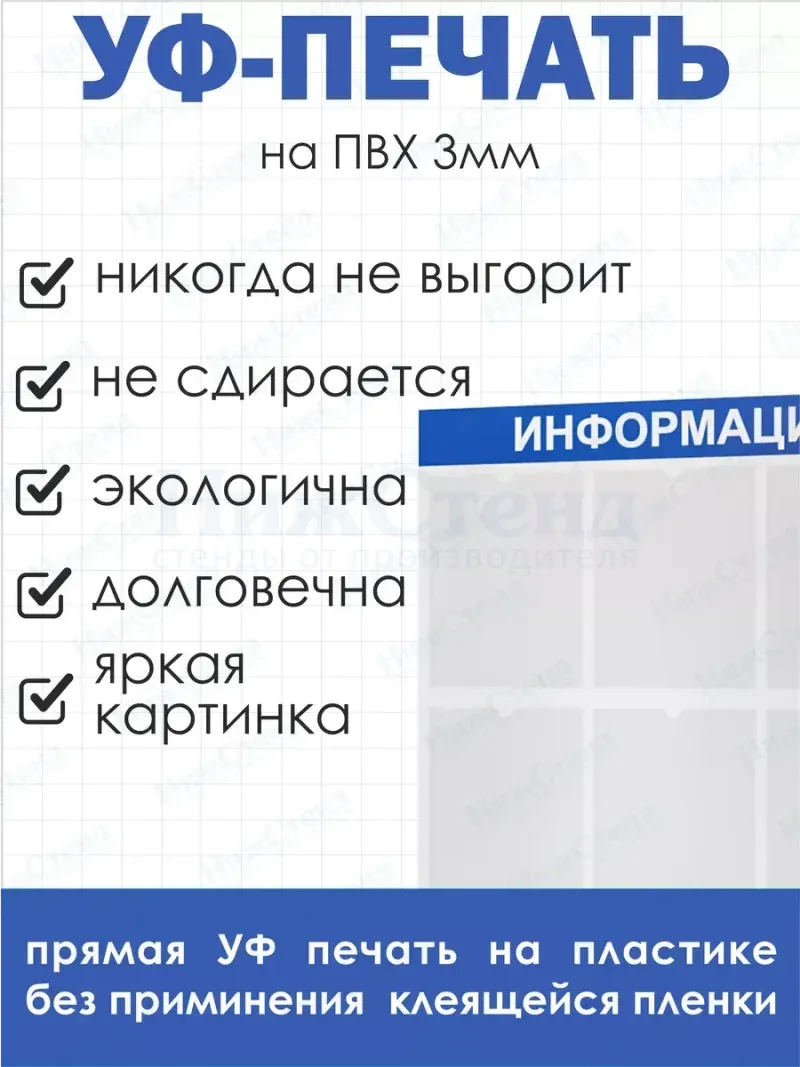 Стенд Информация для офиса и организаций на стену Нижстенд — изображение 4