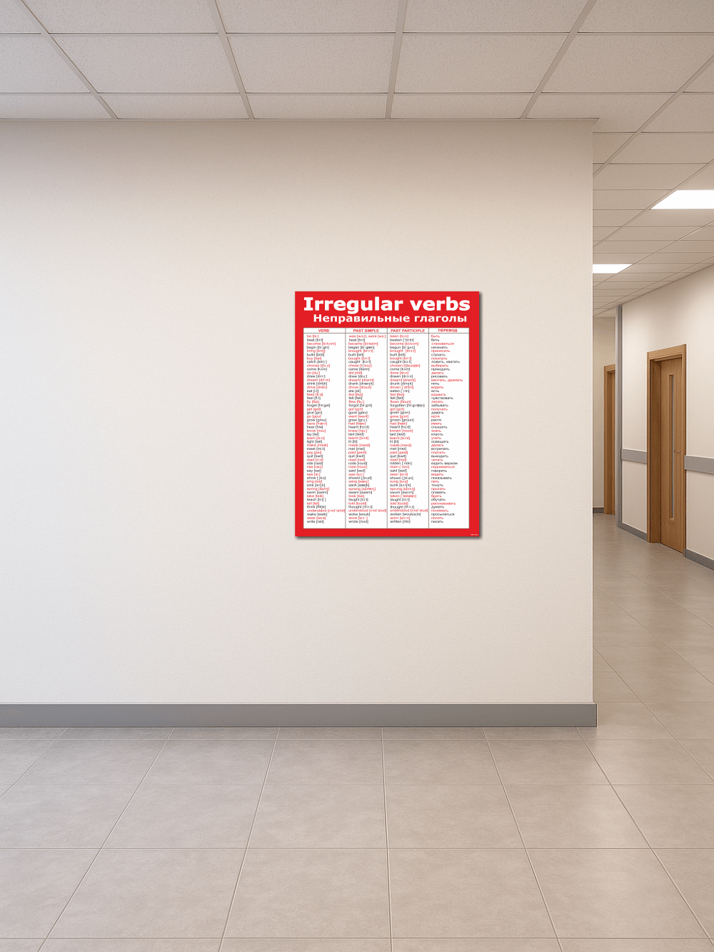 Стенд в кабинет английского языка "Неправильные глаголы" 5 Стенд в кабинет английского языка "Неправильные глаголы" — изображение 5