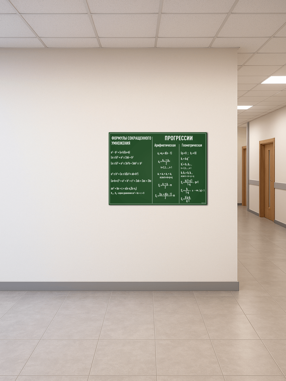 Школьный стенд в кабинет математики Прогрессии 75 * 99 см 5 Школьный стенд в кабинет математики Прогрессии 75 * 99 см — изображение 5
