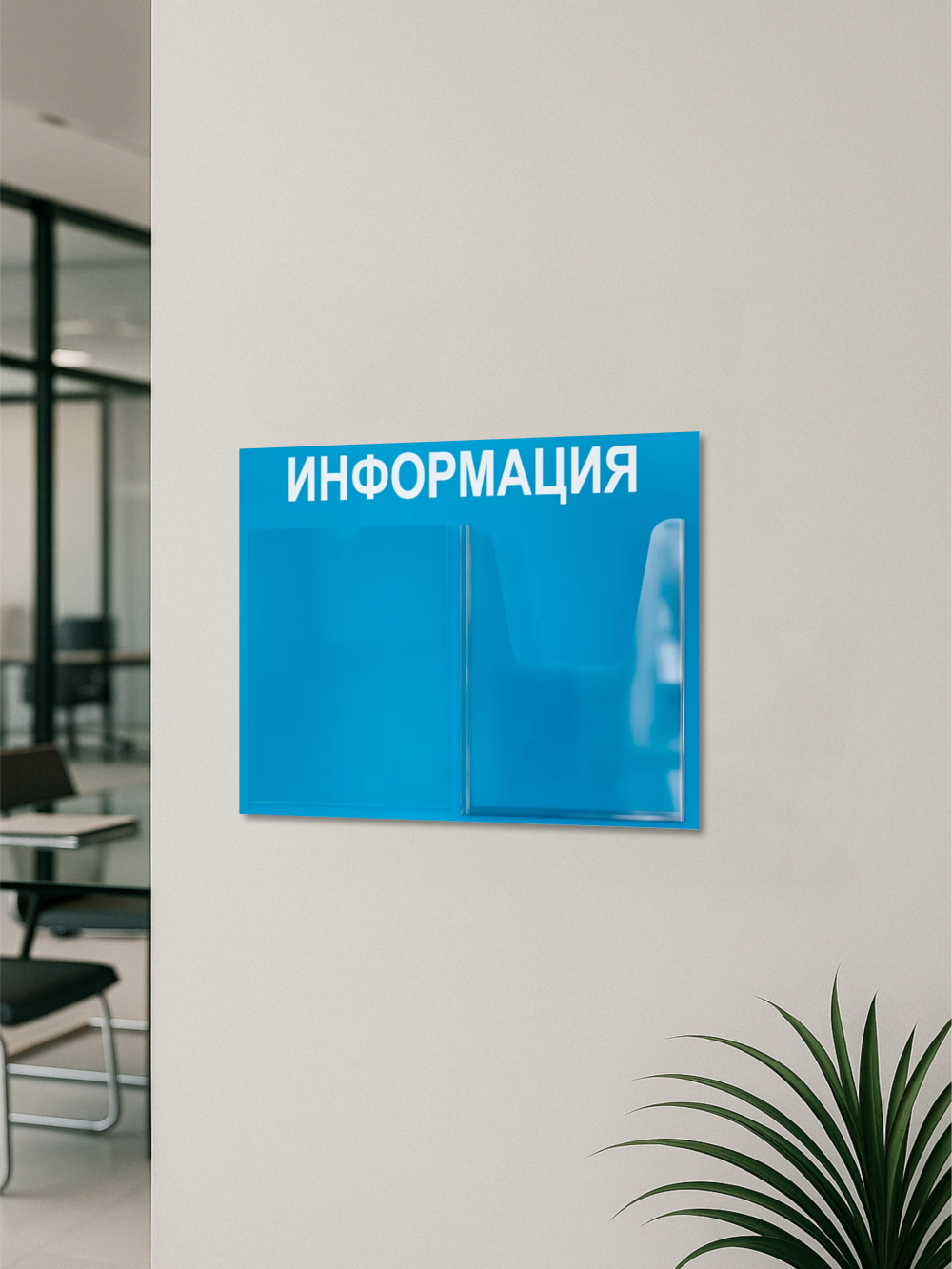 Стенд для офиса Информация с 2 карманами А4 3 Стенд для офиса Информация с 2 карманами А4 — изображение 3