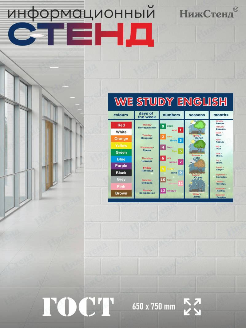 Стенд в кабинет английского языка "We Study English" — изображение 5