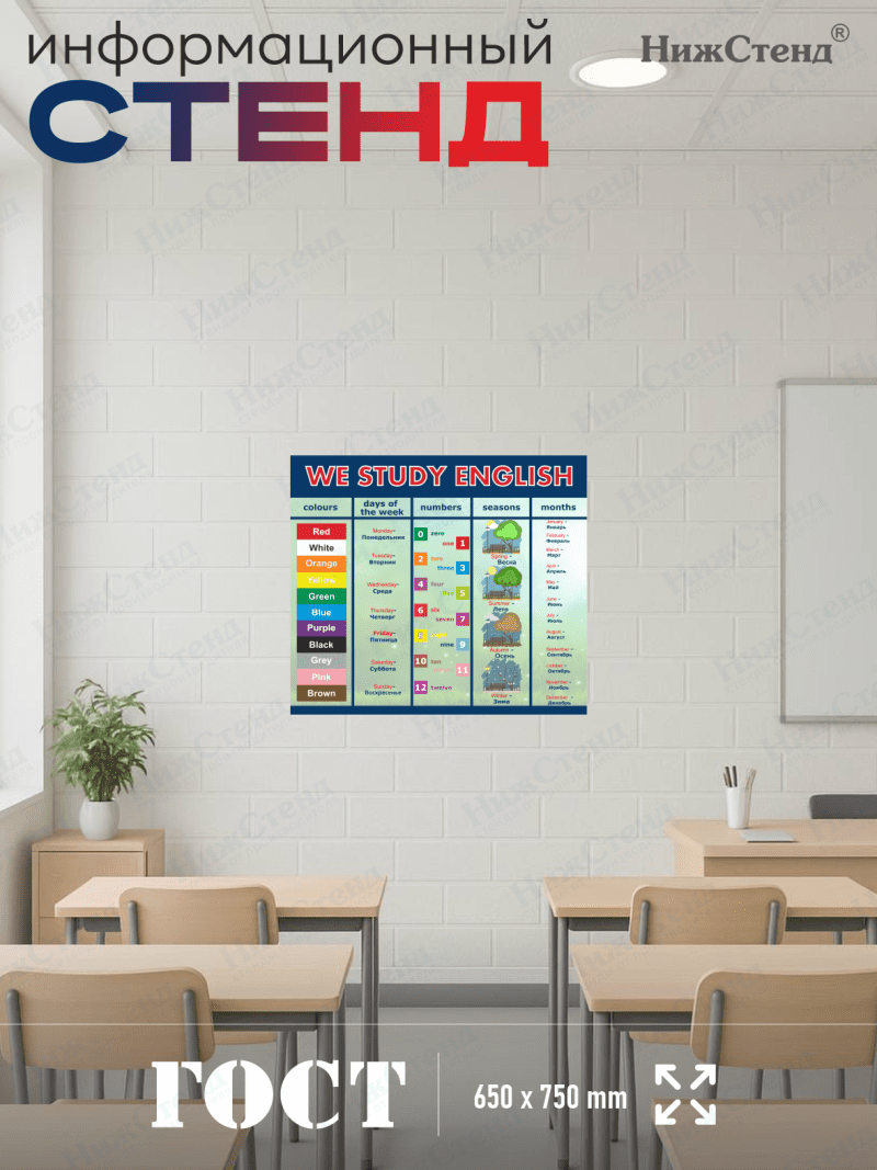 Стенд в кабинет английского языка "We Study English" — изображение 6