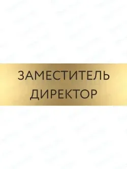 Кабинетная табличка золотая Заместитель директора