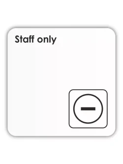 Табличка Staff only только для персонала 18х18 см