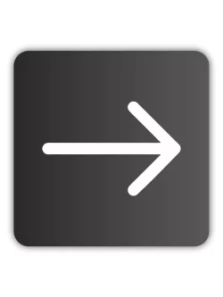 Навигационная табличка квадратная черная "Направление движения"