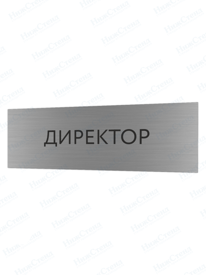 Табличка серебряная с острыми гранями "Директор"