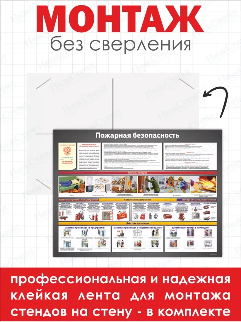 Уголок пожарной безопасности 99х75 см — изображение 3