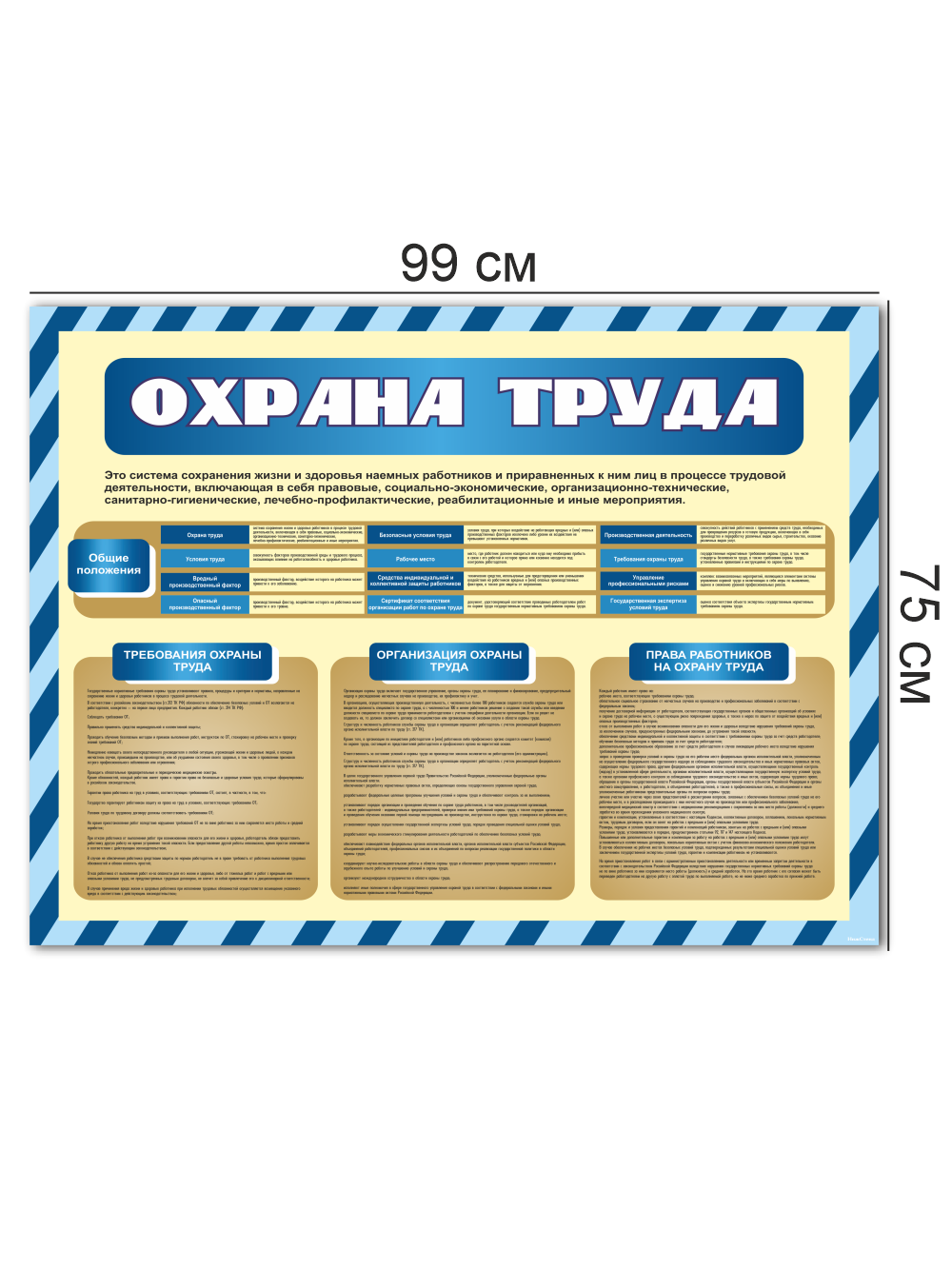 Стенд охрана труда 99х75 см уголок безопасности 3 Стенд охрана труда 99х75 см уголок безопасности — изображение 3