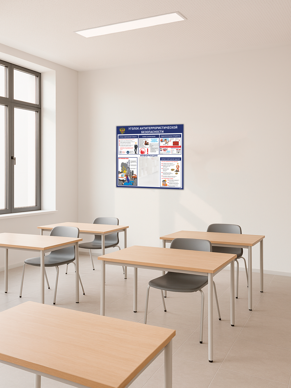 Стенд «Уголок антитеррористической безопасности» 75×65 см 4 Стенд «Уголок антитеррористической безопасности» 75×65 см — изображение 4