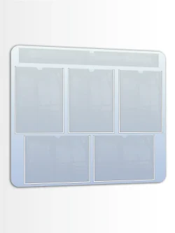 Информационный стенд с карманом для заголовка