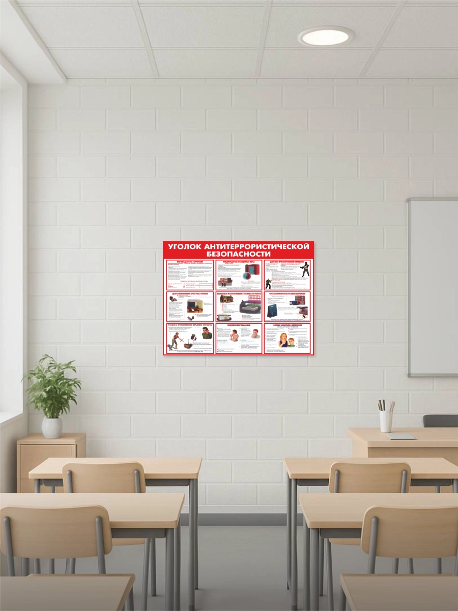 Стенд «Уголок антитеррористической безопасности» 99×75 см 5 Стенд «Уголок антитеррористической безопасности» 99×75 см — изображение 5