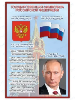 Стенд с государственной символикой России