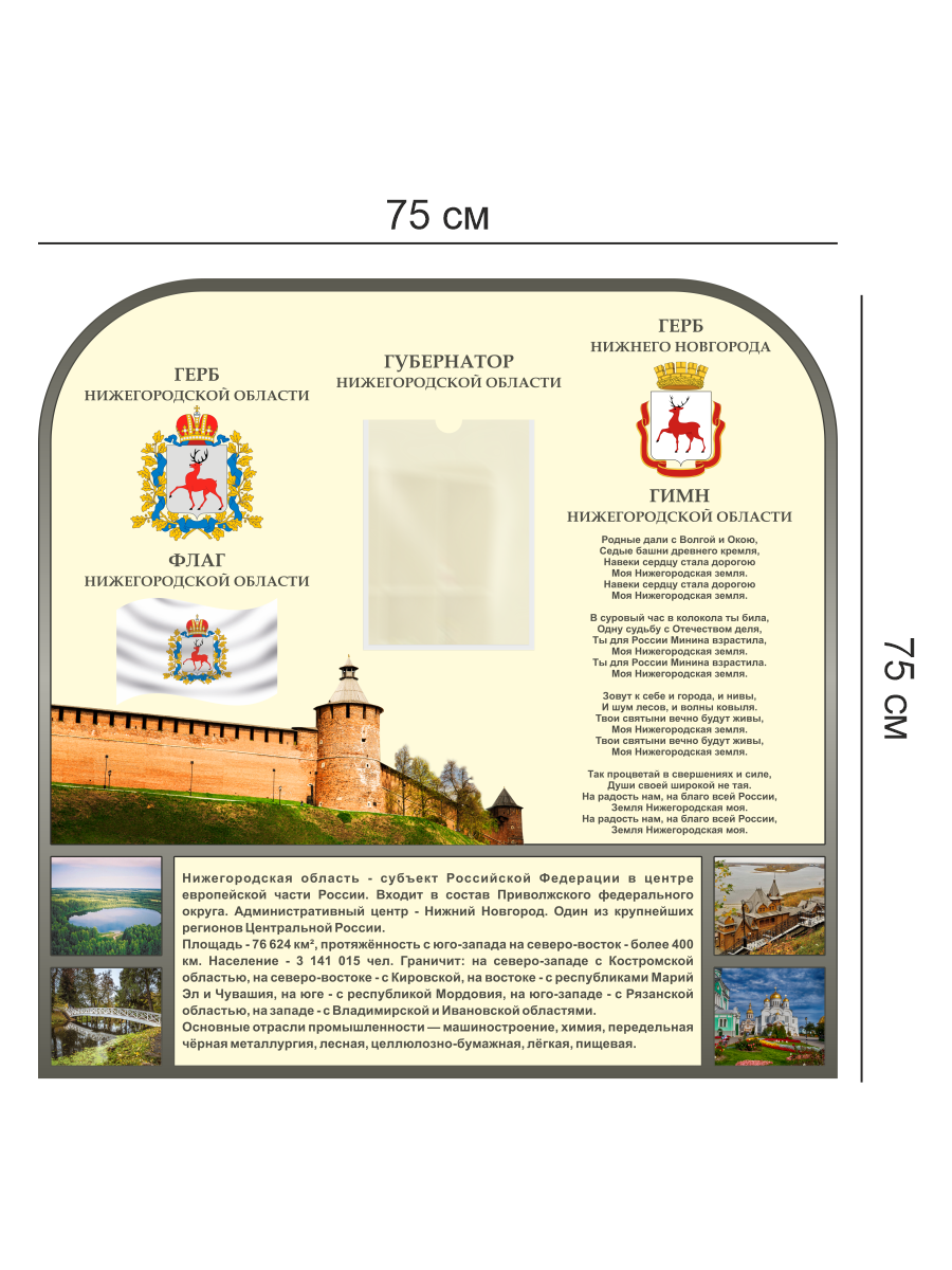 Стенд "Государственная символика Нижнего Новгорода и Нижегородской области" 3 Стенд "Государственная символика Нижнего Новгорода и Нижегородской области" — изображение 3