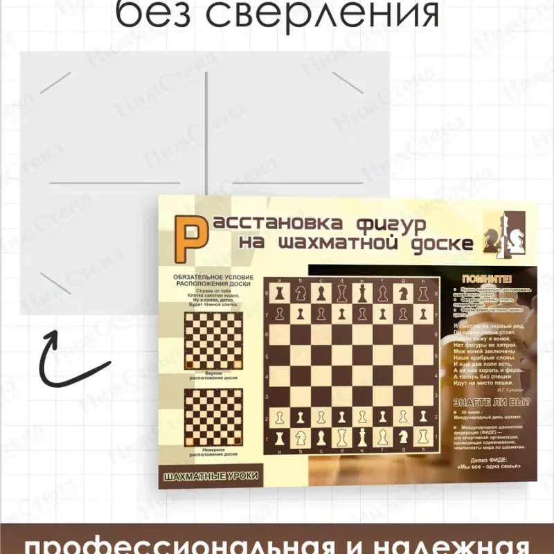 Стенд информационный Расстановка шахматных фигур — изображение 4