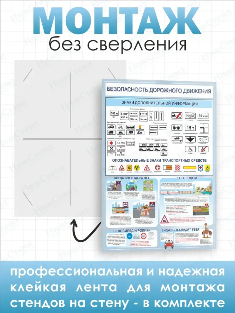 Стенд информационный Безопасность дорожного движения знаки — изображение 4