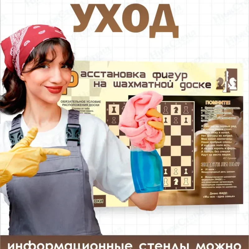 Стенд информационный Расстановка шахматных фигур — изображение 5