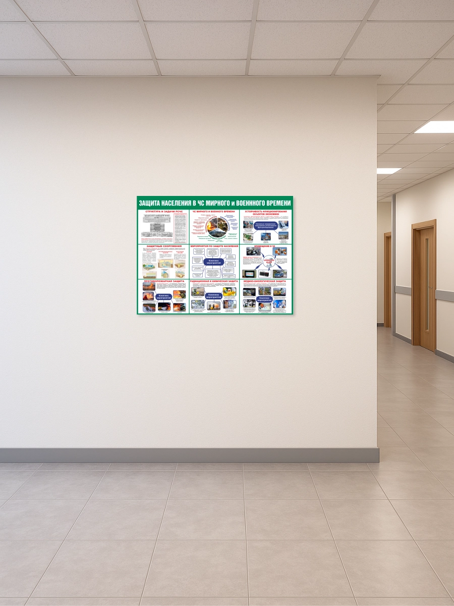 Стенд "Защита населения в ЧС мирного и военного времени" 4 Стенд "Защита населения в ЧС мирного и военного времени" — изображение 4