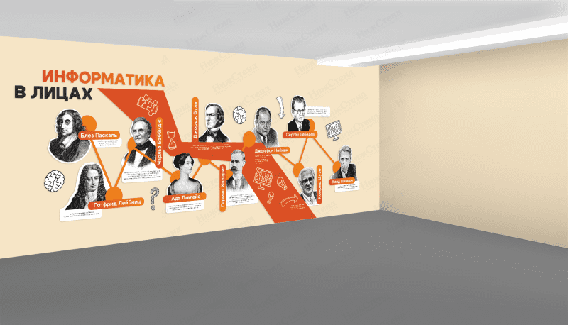 Комплексное оформление кабинета информатики "Информатика в лицах" — изображение 2