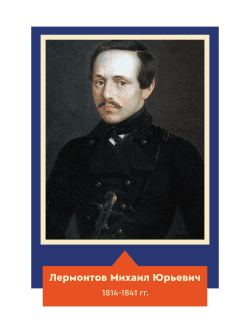 Стенд с портретом "Лермонтов Михаил Юрьевич"