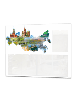 Патриотический стенд с символикой РФ