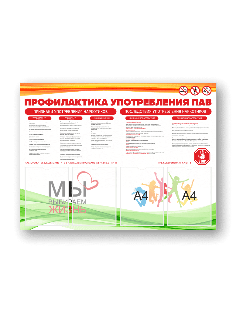 Стенд "Профилактика употребления ПАВ"