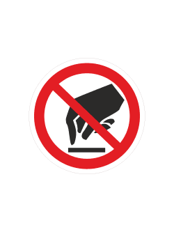 Знак P08 «Запрещается прикасаться. Опасно» (наклейка, 200х200 мм)