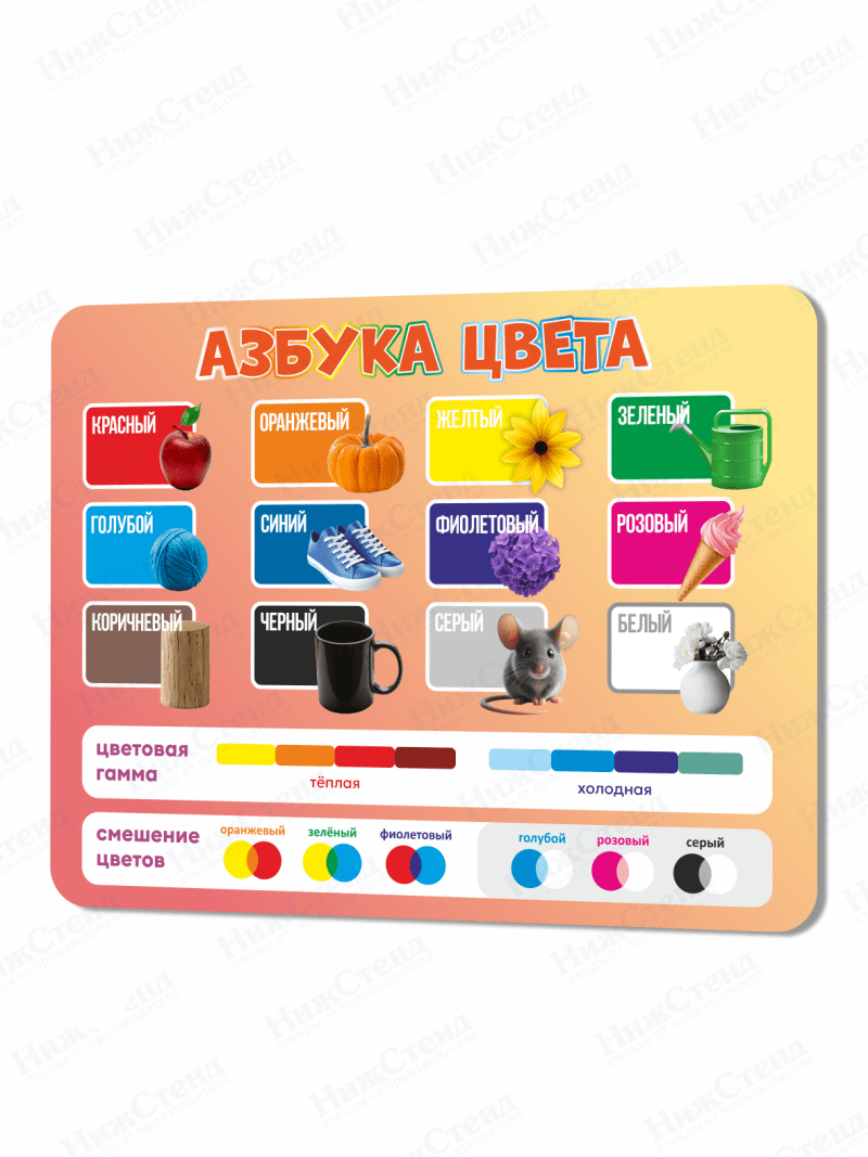 Стенд в кабинет изобразительного искусства «Азбука цвета» №4