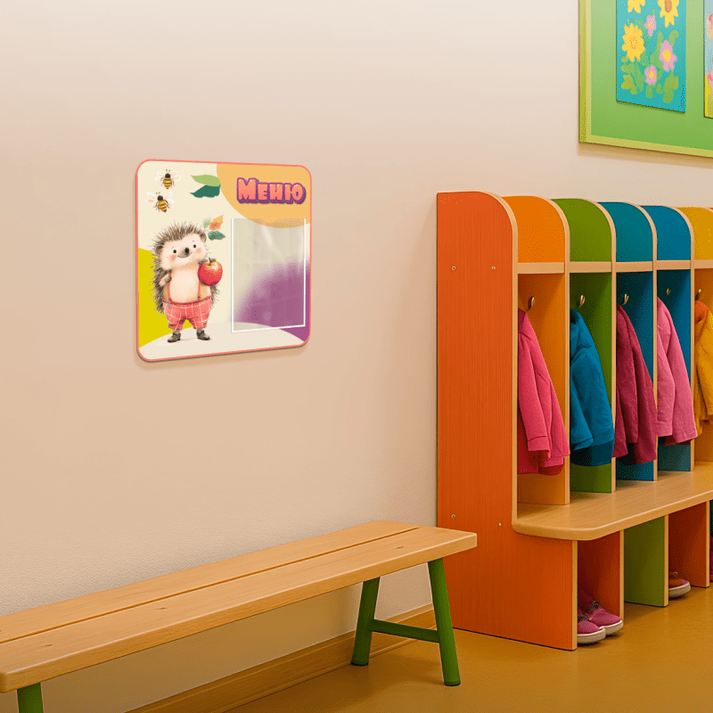 Уголок питания для детских садов "Ёжик и пчёлки" — изображение 3