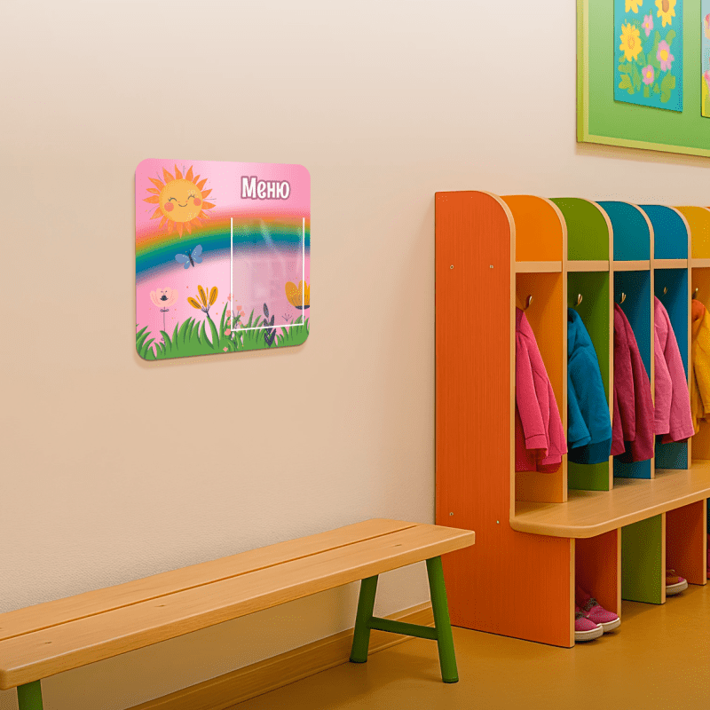Уголок питания для детских садов "Солнце и цветочки" — изображение 3