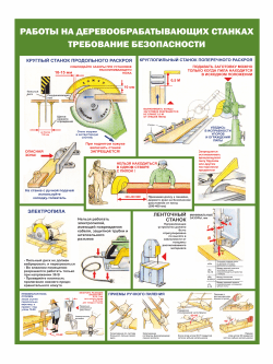 Стенд «Работы на деревообрабатывающих станках. Требования безопасности»