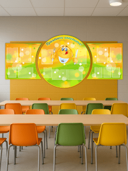 Стенд «Приятного аппетита!» для школьной столовой 240х110 см