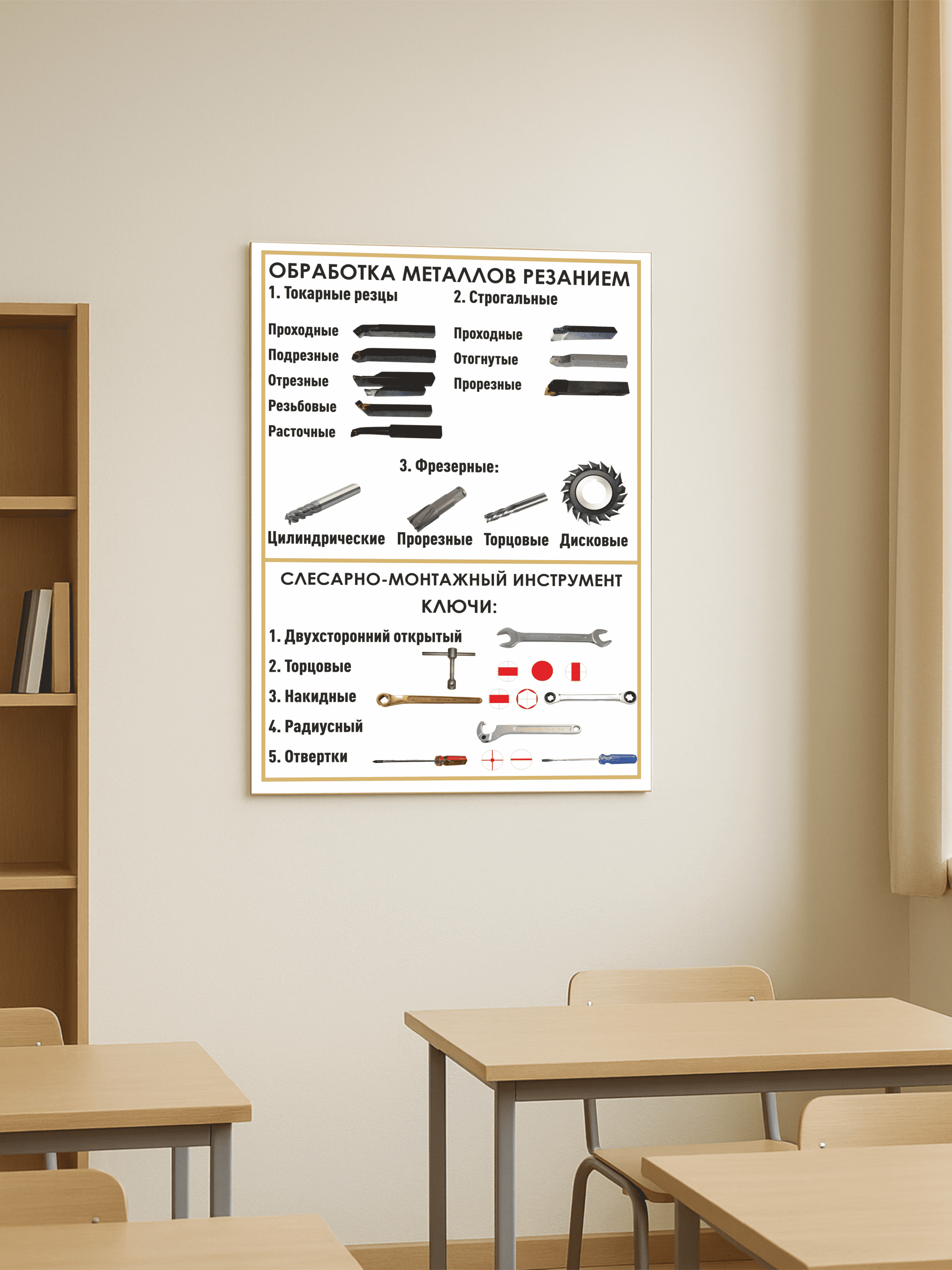 Стенд «Обработка металлов резанием. Слесарно-монтажный инструмент» — изображение 2