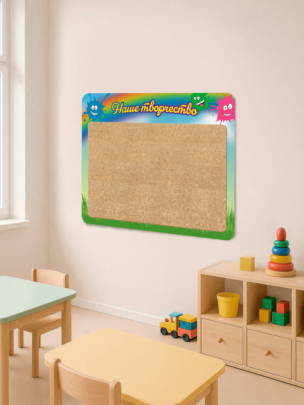 Стенд пробковый для детского сада Наше творчество 2 Стенд пробковый для детского сада Наше творчество — изображение 2