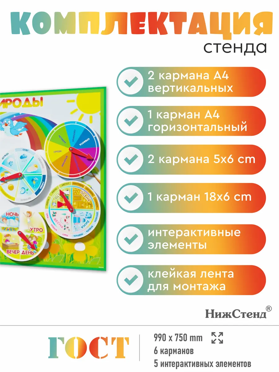 Стенд в детский сад и начальная школа уголок природы — изображение 3