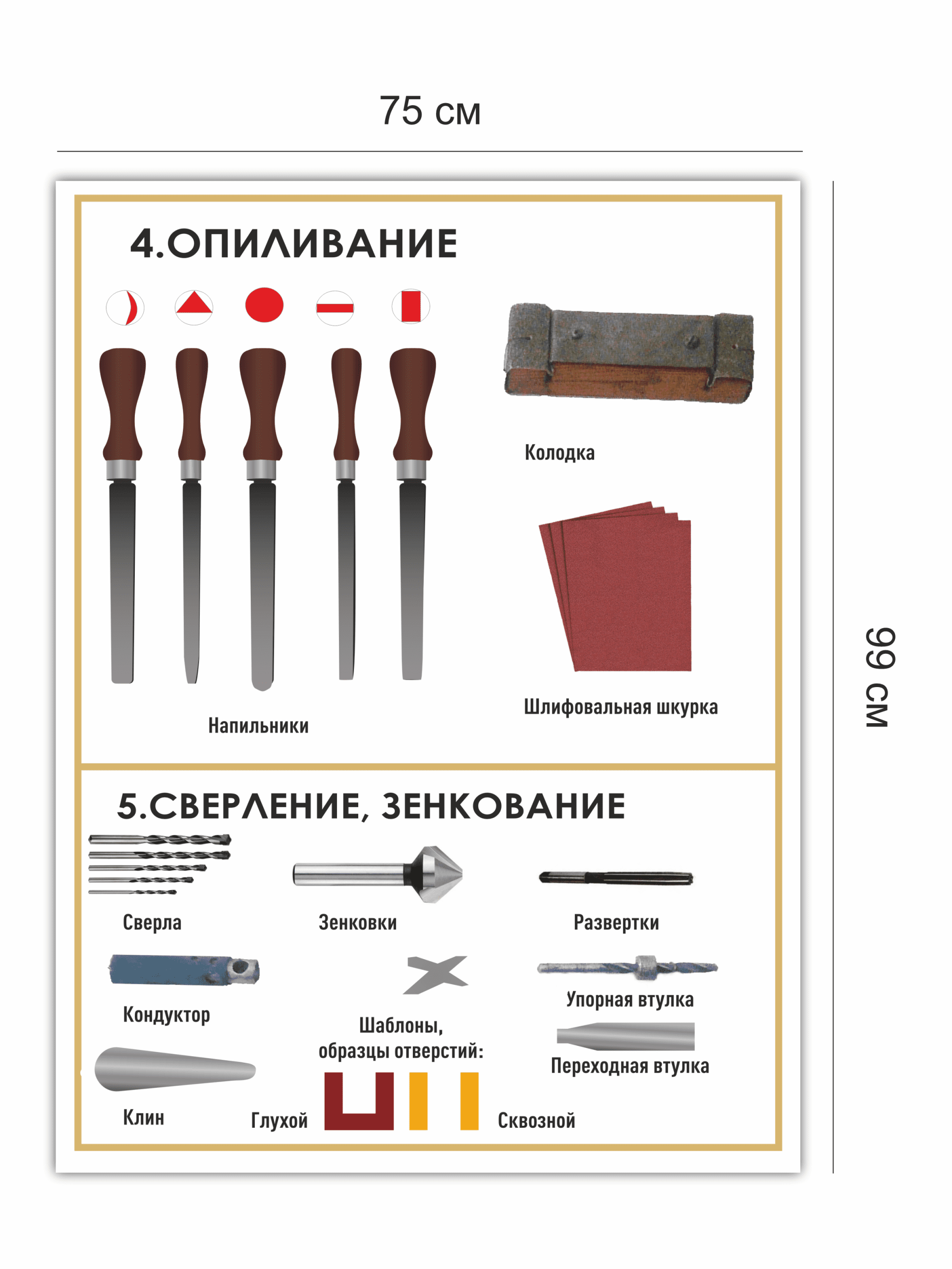 Стенд «Опиливание. Сверление, зенкование» — изображение 3