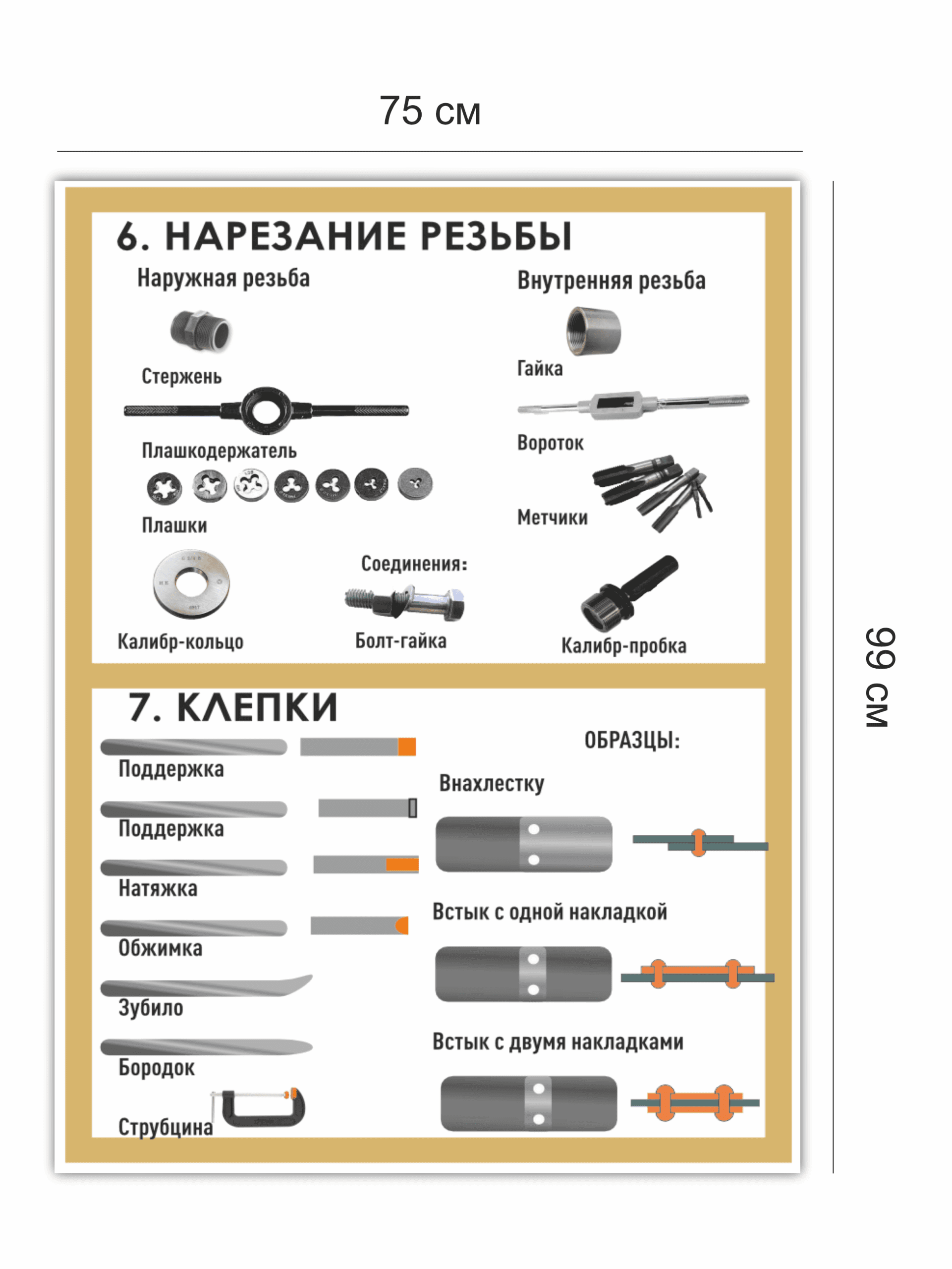Стенд «Нарезание резьбы. Клепки» — изображение 3