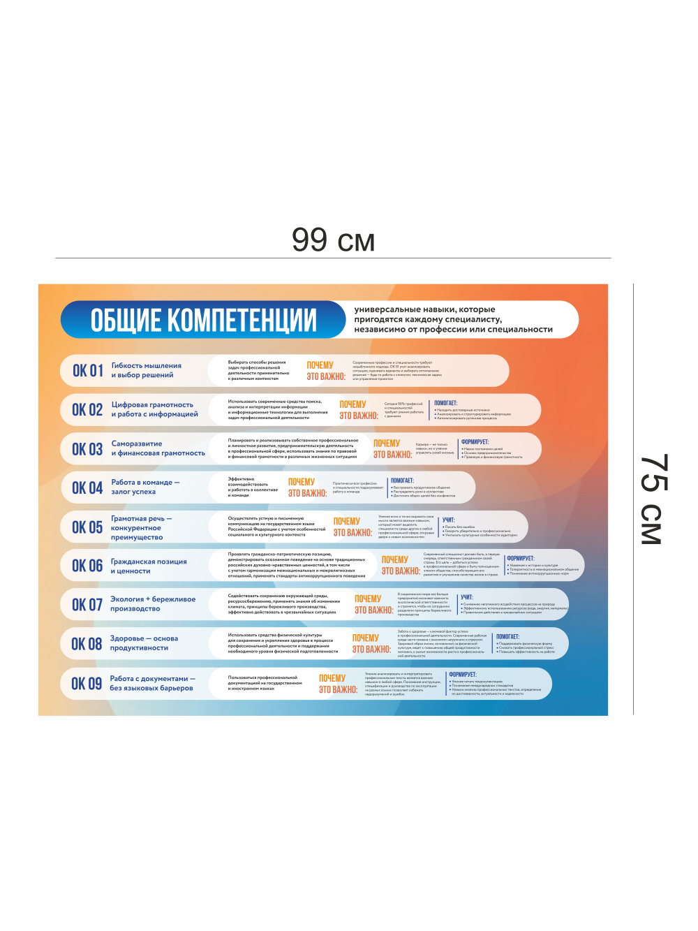 Стенд «Общие компетенции» 99×75 см — изображение 4