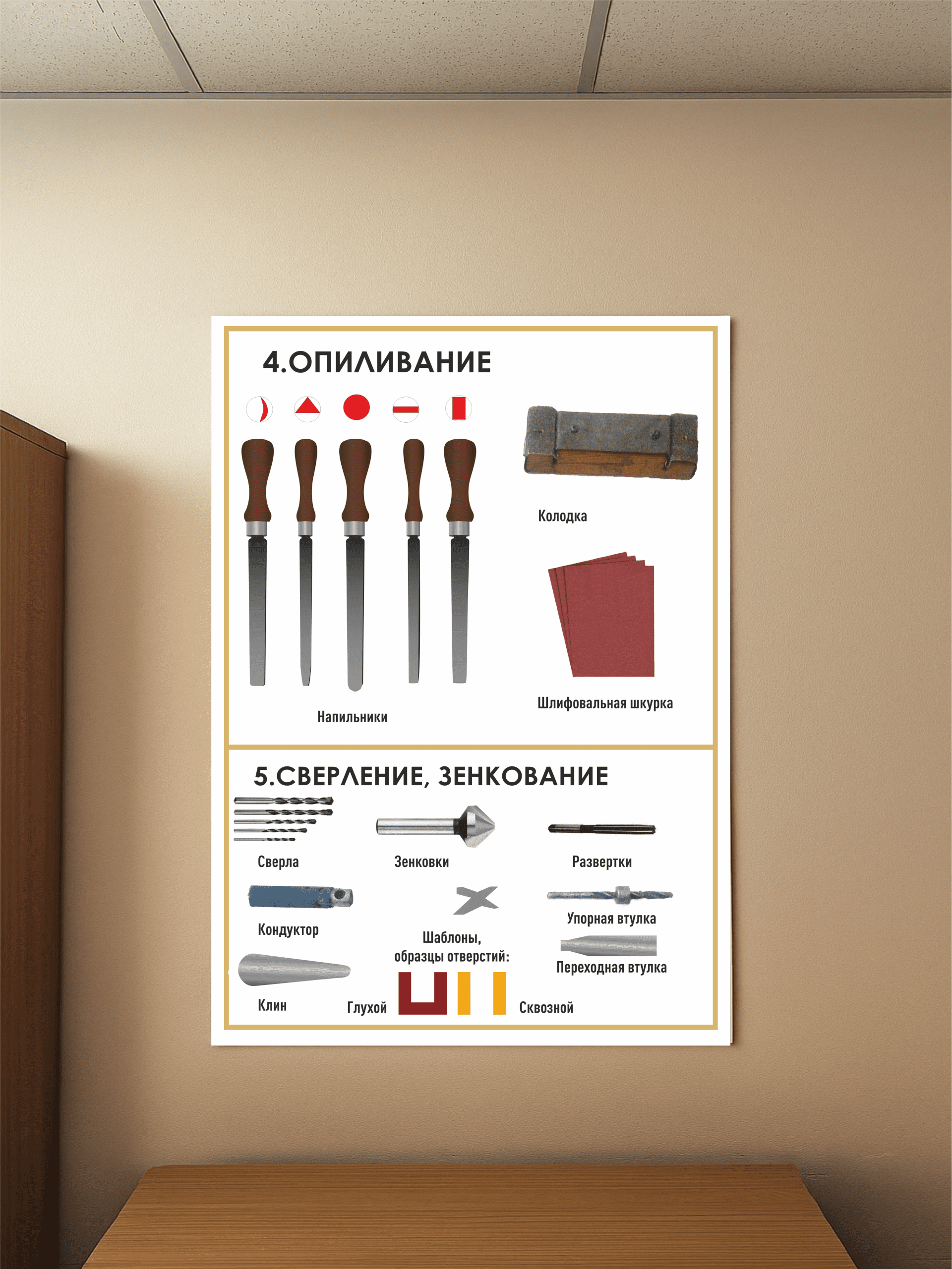 Стенд «Опиливание. Сверление, зенкование» — изображение 5