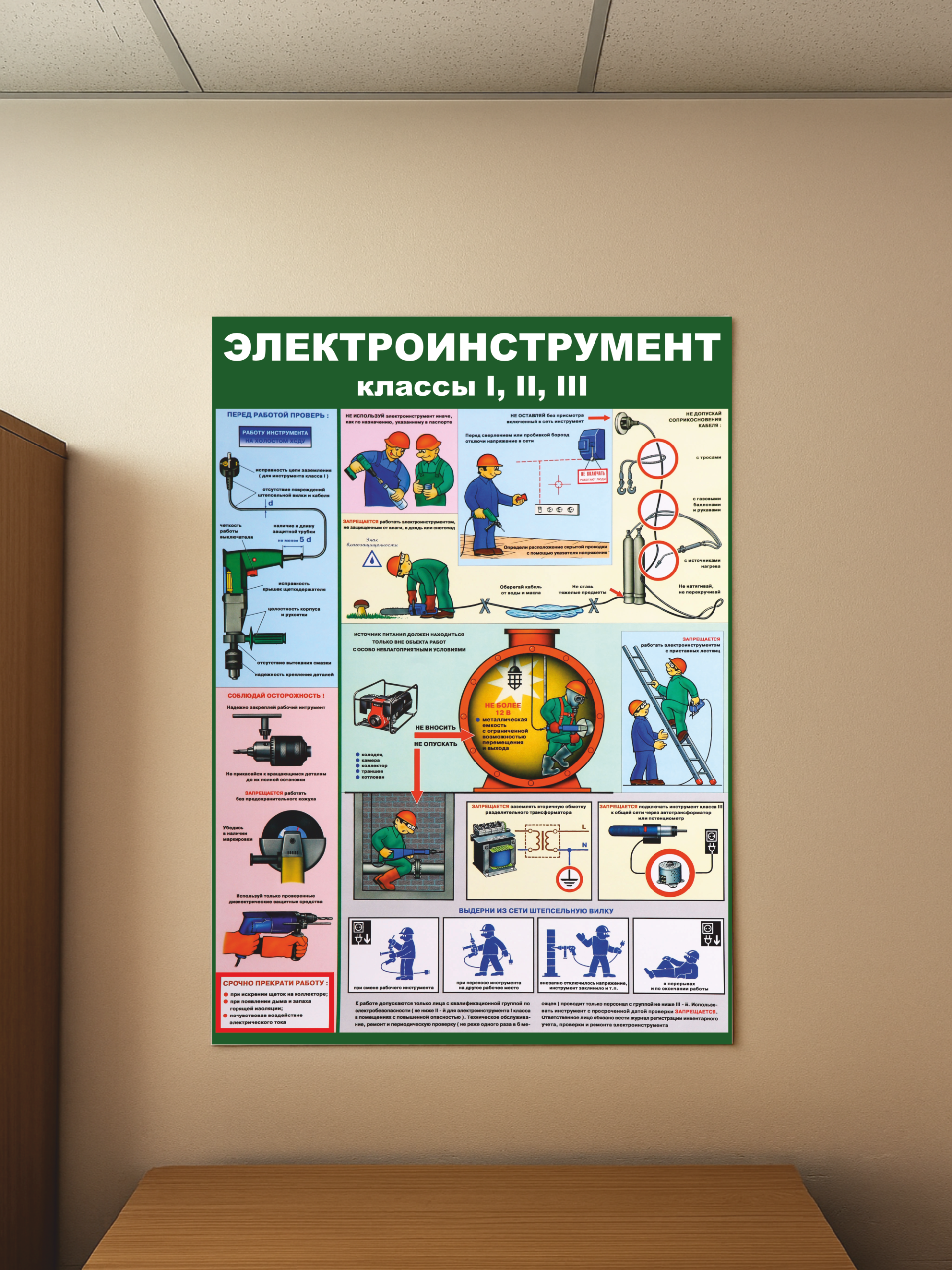 Стенд «Электроинструмент. Классы I, II, III» — изображение 5