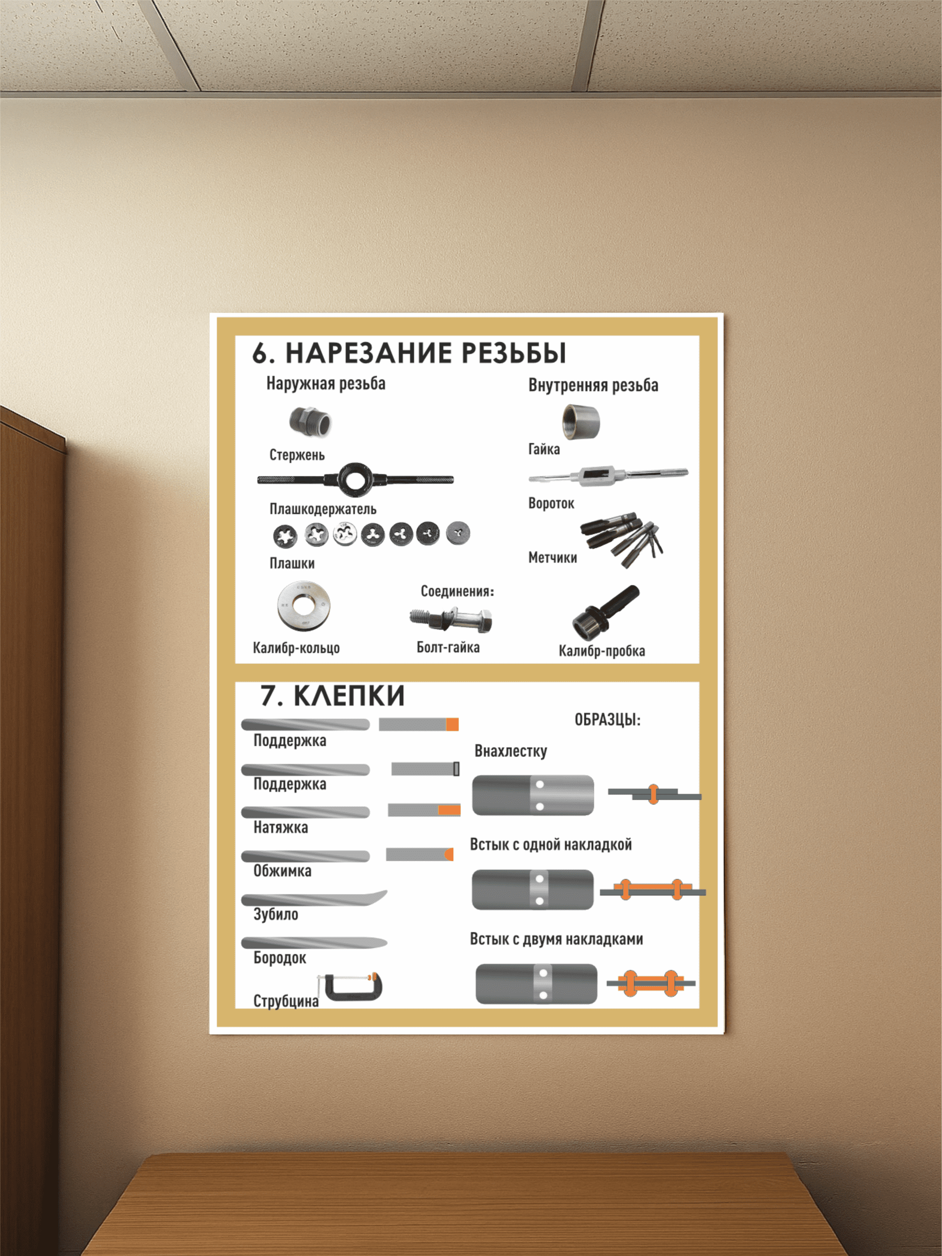 Стенд «Нарезание резьбы. Клепки» — изображение 5