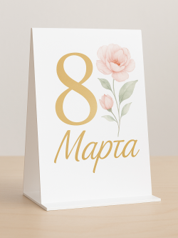 Настольный тейблтенд «8 Марта» из ПВХ 3 мм