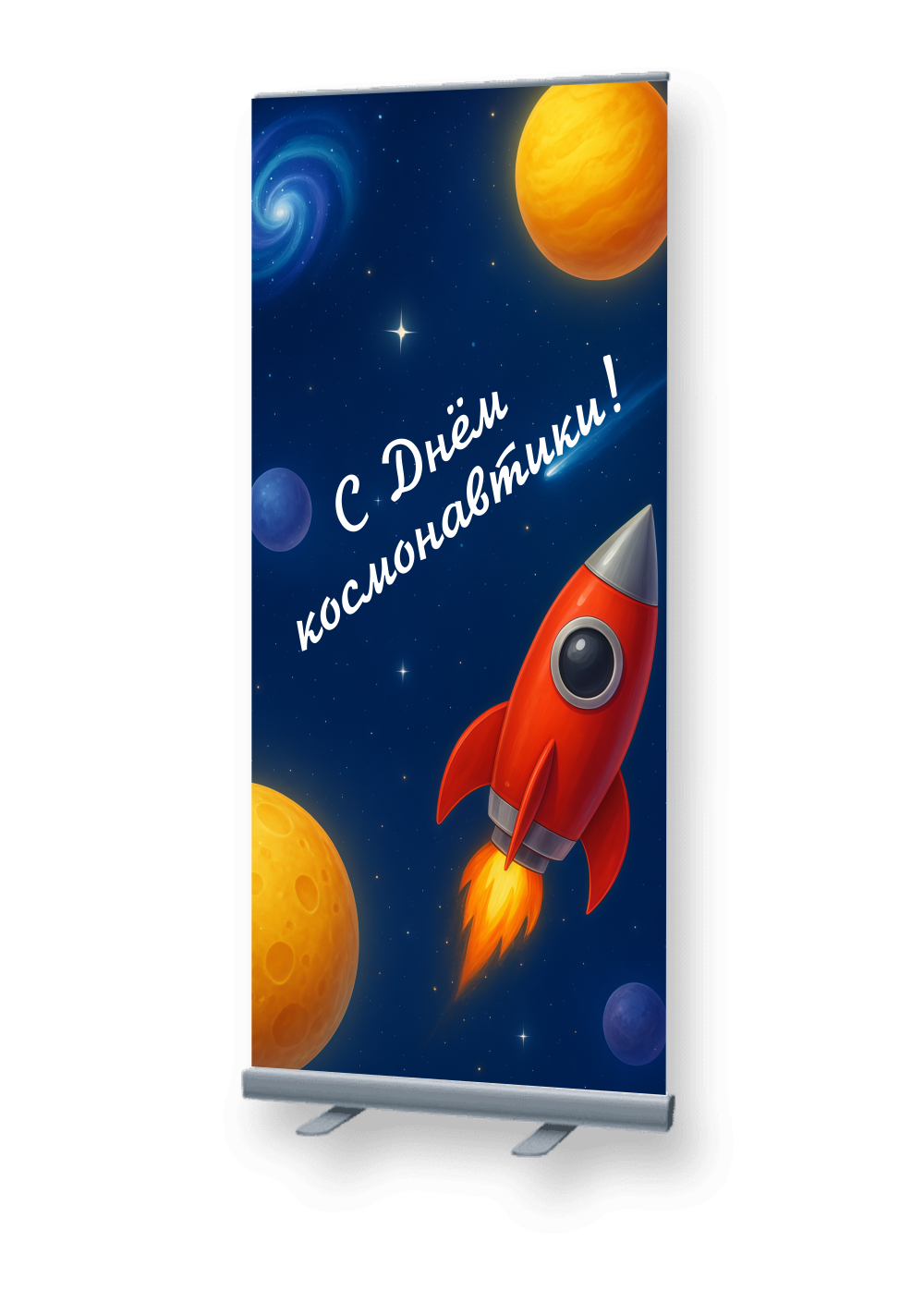 Ролл-ап «С Днём космонавтики!»