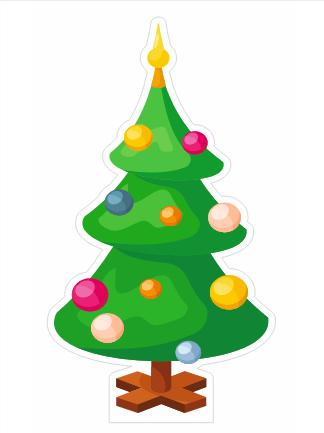 Ростовая фигура Ёлка новогодняя 75 х 145 см