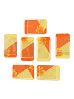 Комплект из 7 мини стендов с карманами