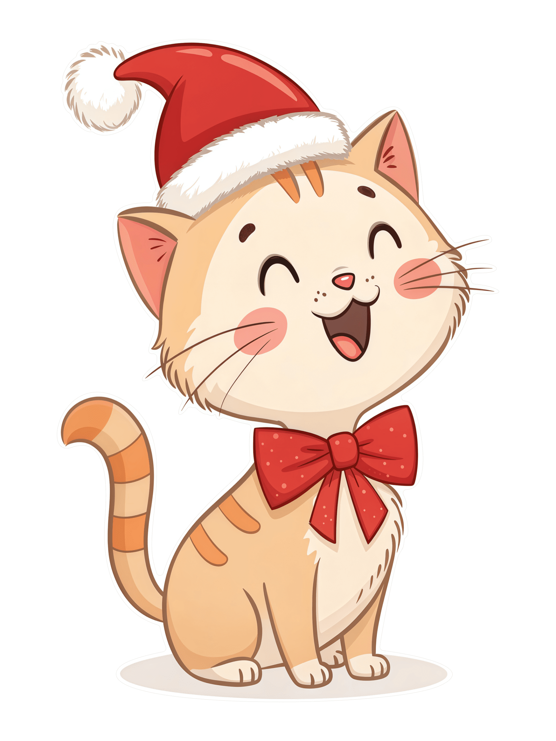 Ростовая фигура Котик новогодний 40х60 см