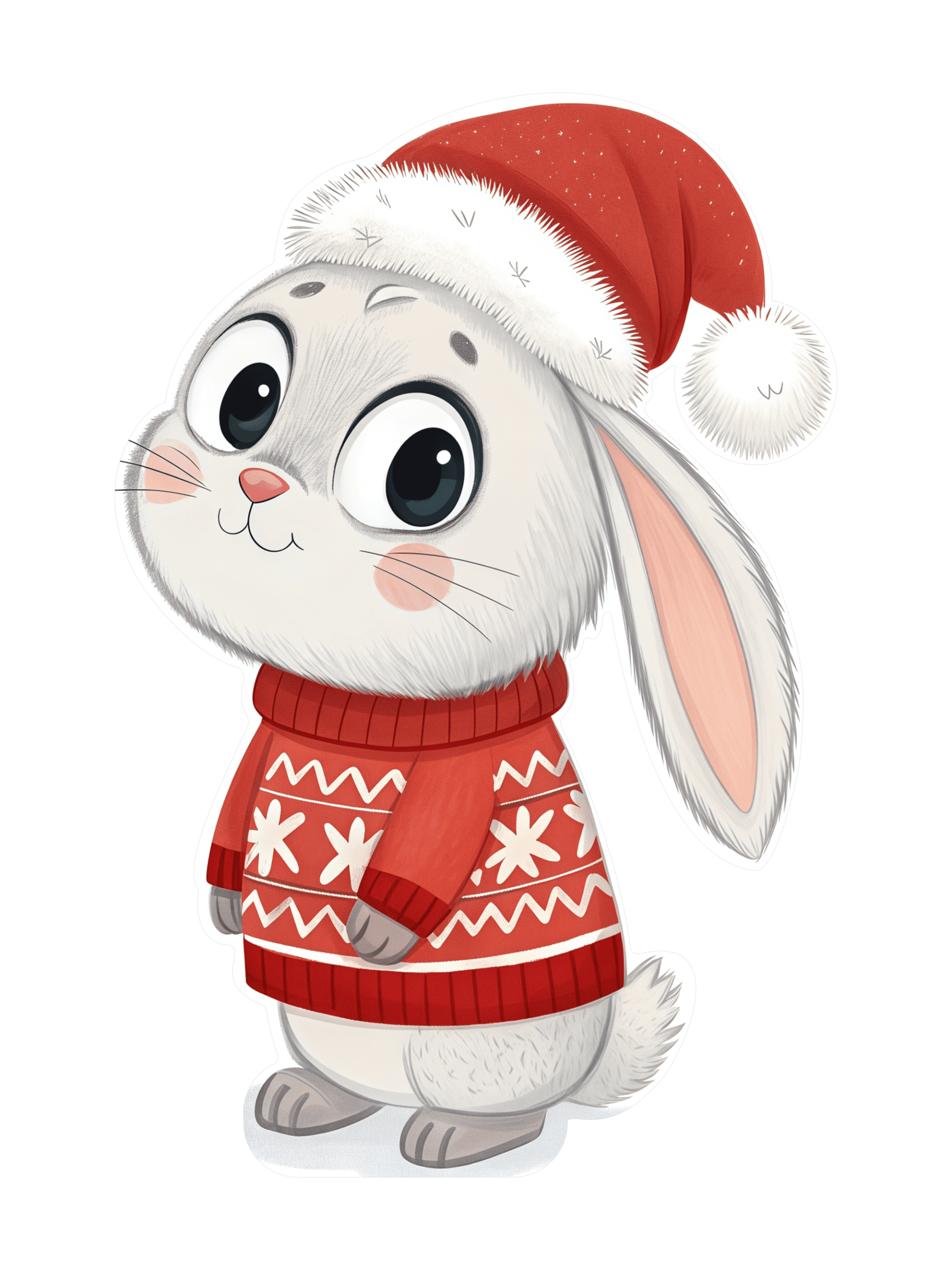 Ростовая фигура Зайчик новогодний 40х60 см