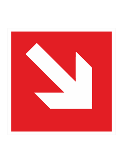 F 01-02 — «Направляющая стрелка под углом 45°»